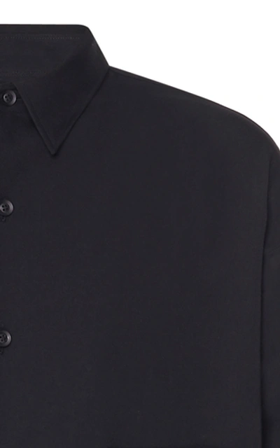 Shop Yohji Yamamoto Difference Wool Shirt In Black