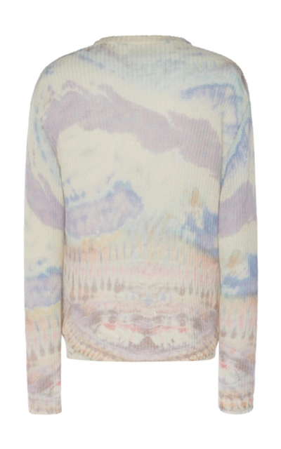 Shop Amiri Tie Dye Cashmere Cardigan In Multi