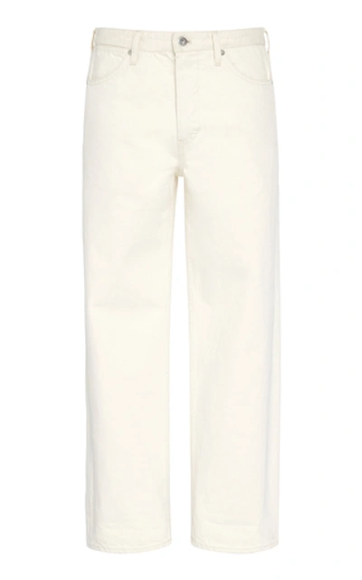 Shop Jil Sander Standard Rigid Mid-rise Straight-leg Jeans In White