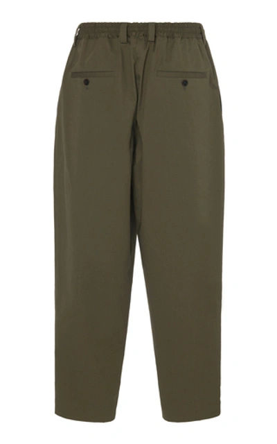 Shop Marni Fifties Fresco Tapered Pants In Green