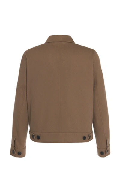 Shop Ami Alexandre Mattiussi Cotton Bomber Jacket In Brown