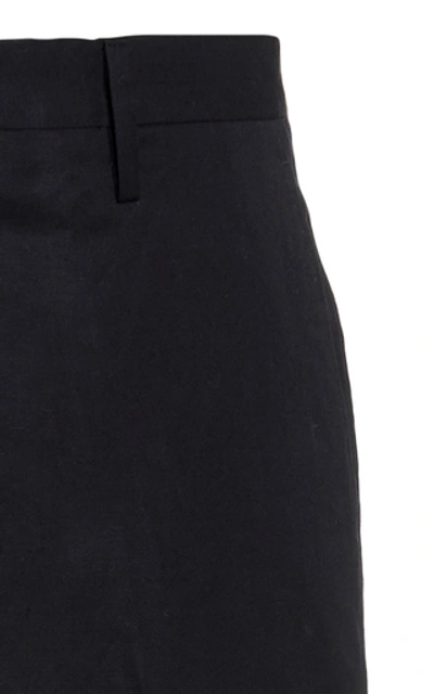 Shop Eidos Cotton Wide-leg Trousers In Black