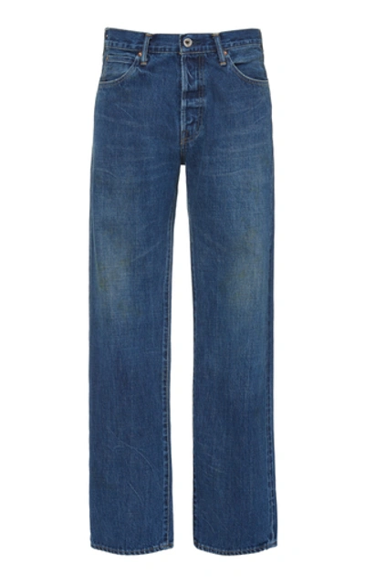 Shop Chimala Selvedge Tapered Jeans In Medium Wash