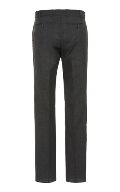 Shop Officine Generale Paul Straight-leg Wool Pants In Grey