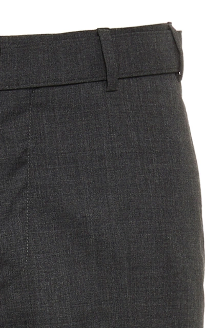 Shop Officine Generale Paul Straight-leg Wool Pants In Grey