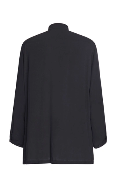 Shop Yohji Yamamoto Cambric Crepe Jacket In Black