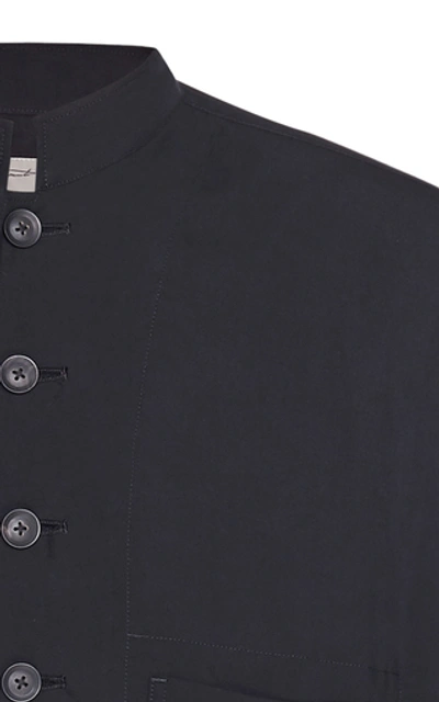 Shop Yohji Yamamoto Cambric Crepe Jacket In Black