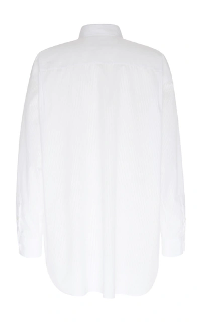 Shop Maison Margiela Oversized Cotton-poplin Shirt In White