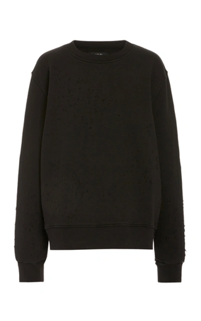 Shop Amiri Shotgun Cotton-jersey Sweatshirt In Black
