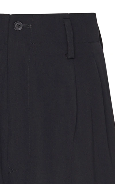 Shop Yohji Yamamoto G-2 Tuck Wool Pants In Black