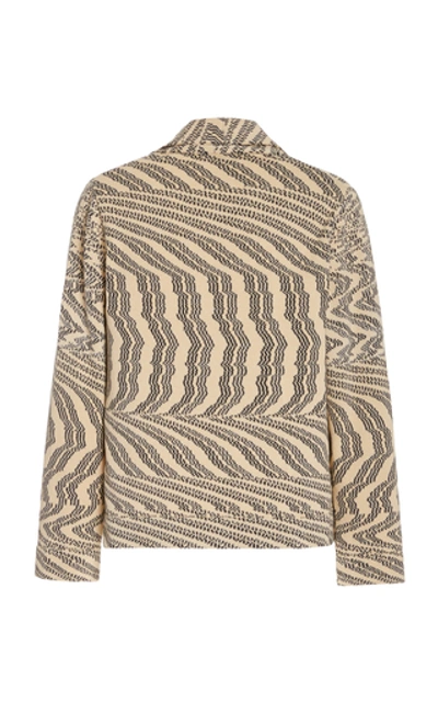 Shop Missoni Jacquard-knit Cardigan In Black/white