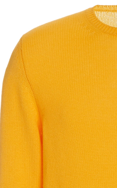 Shop Prada Cashmere Knit Sweater In Yellow