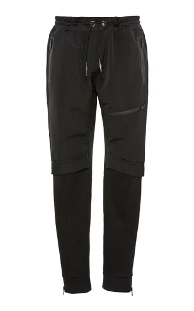 Shop Givenchy Structured Cotton-blend Joggers In Black
