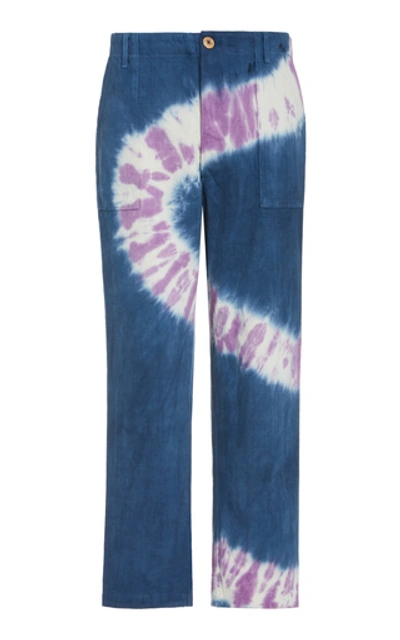 Shop The Elder Statesman Whirlwind Tie-dye Jeans In Navy