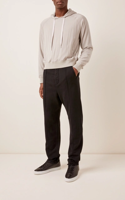 Shop Haider Ackermann Cotton Straight-leg Jogger Pants In Black