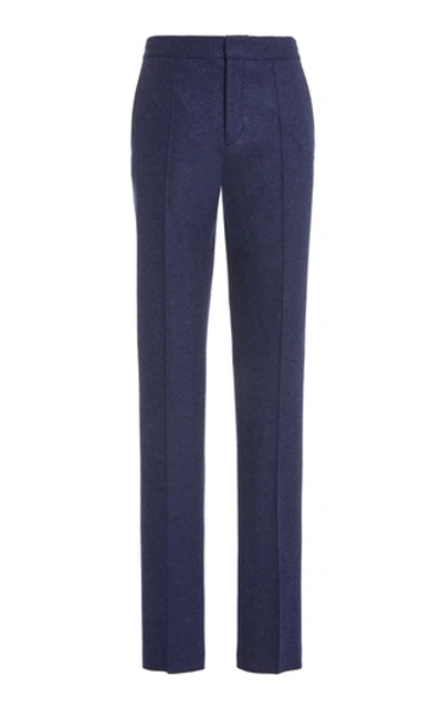 Shop Ralph Lauren Tennis Wool-cashmere Pants In Navy