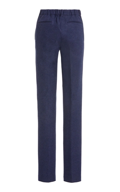 Shop Ralph Lauren Tennis Wool-cashmere Pants In Navy