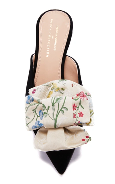 Tabitha Simmons For Brock Collection Two Tone Embellished Mules In Black