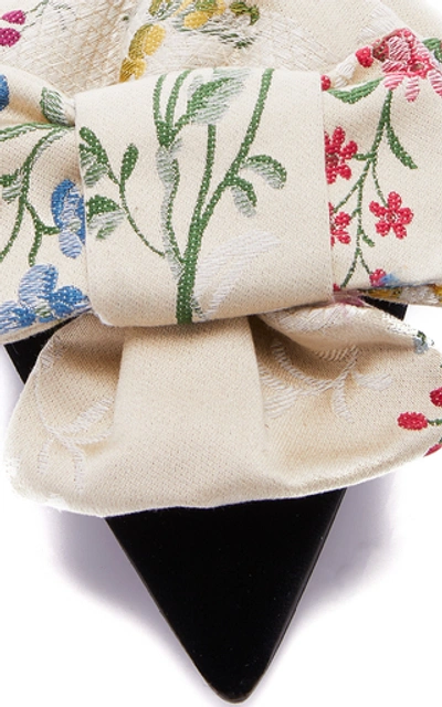 Tabitha Simmons For Brock Collection Two Tone Embellished Mules In Black