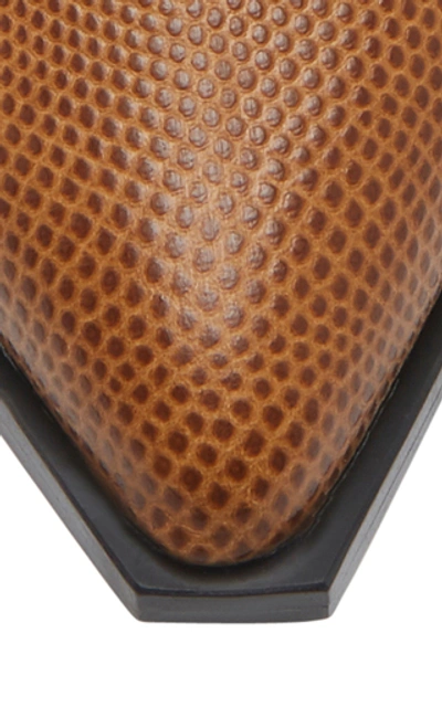 Shop Atp Atelier Fave Snake-effect Leather Mules In Brown