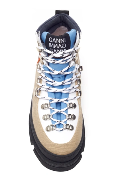 Shop Ganni Sporty Hiking Boots In Multi