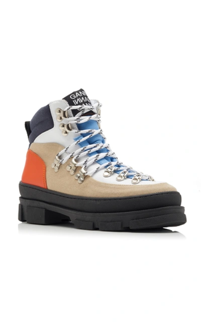 Shop Ganni Sporty Hiking Boots In Multi