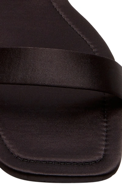 Shop Alexander Wang Ryder Satin Slingback Sandals In Black