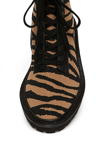 Shop Loeffler Randall Brady Stretch Knit Combat Boots In Animal