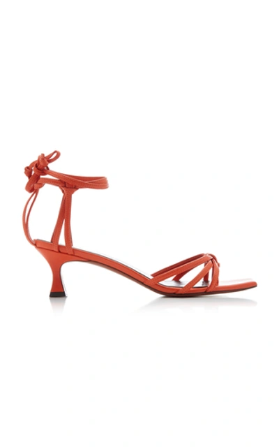 Shop Manu Atelier Lace Sandal In Red