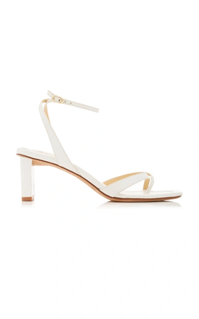 Shop Alexandre Birman Nelly Leather Sandals In White