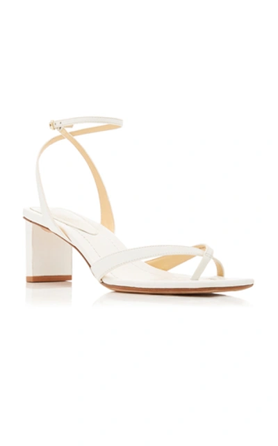 Shop Alexandre Birman Nelly Leather Sandals In White