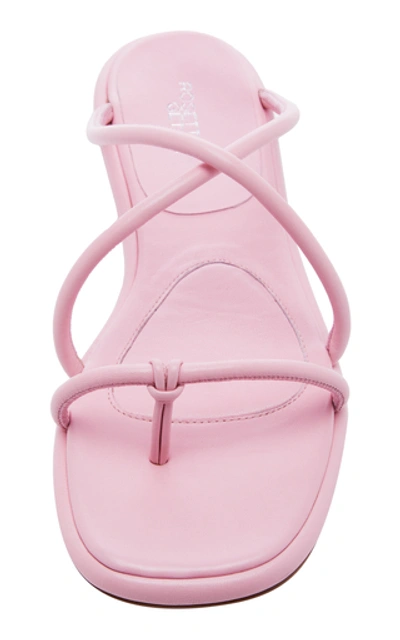 Shop Rosetta Getty Pipe Strap Suede Sandals In Pink