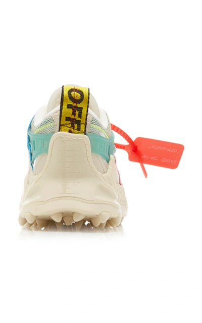 Shop Off-white Odsy-1000 Low-top Suede And Mesh Sneakers In Pink