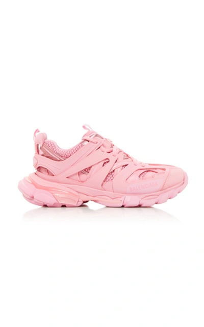 Shop Balenciaga Track Logo Mesh Sneakers In Pink