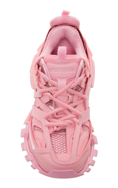 Shop Balenciaga Track Logo Mesh Sneakers In Pink
