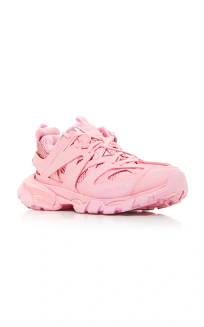 Shop Balenciaga Track Logo Mesh Sneakers In Pink