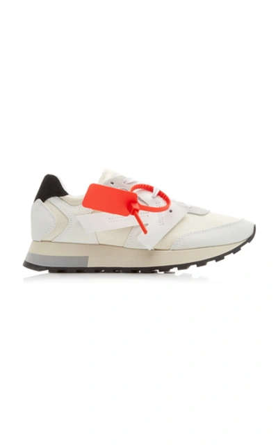 Shop Off-white Hg Runner Leather And Suede Low-top Sneaker In White
