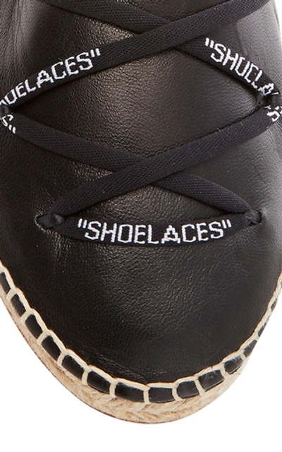 Shop Off-white Leather Espadrilles In Black