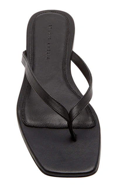 Shop Studio Amelia Women's Leather Sandals In Black,white