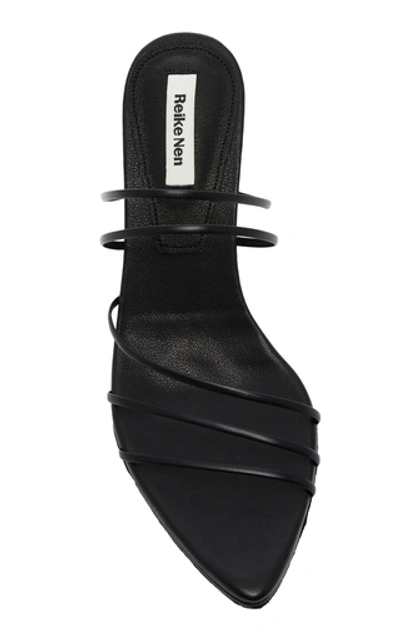 Shop Reike Nen String Leather Sandals In Black
