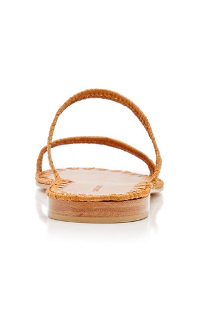 Shop Carrie Forbes Salam Raffia Slide Sandals In Brown