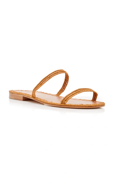 Shop Carrie Forbes Salam Raffia Slide Sandals In Brown