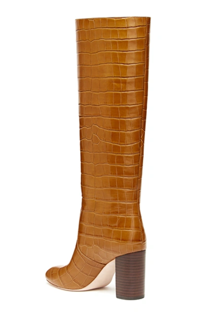 Shop Loeffler Randall Goldy Leather Knee High Boots In Brown
