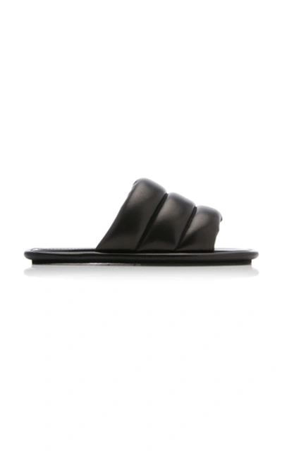 Shop Proenza Schouler Quilted Leather Slides In Black