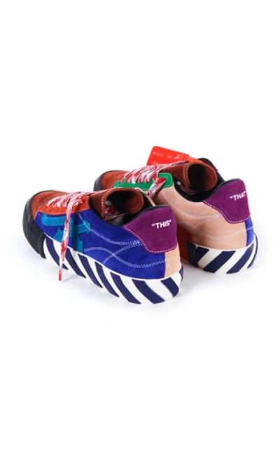 Shop Off-white Color-block Suede And Rubber Sneakers In Multi