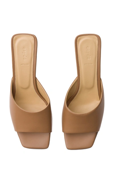Shop Aeyde Katti Leather Sandals In Neutral
