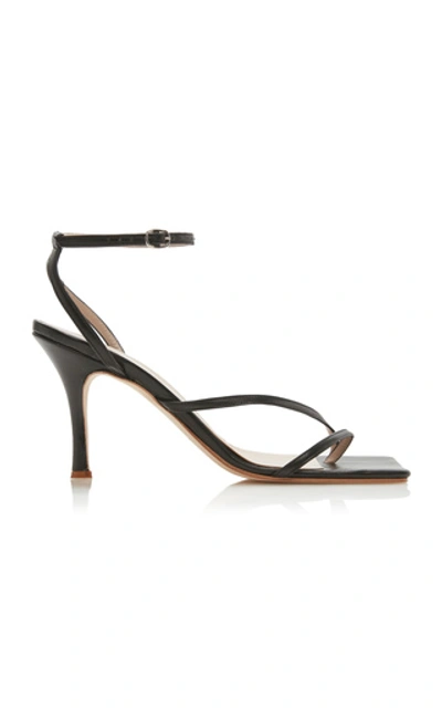 Shop A.w.a.k.e. Delta Leather Sandals In Black