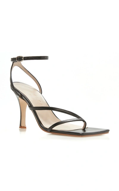 Shop A.w.a.k.e. Delta Leather Sandals In Black