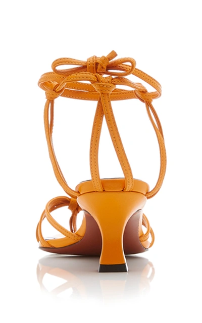 Shop Manu Atelier Lace Sandal In Orange