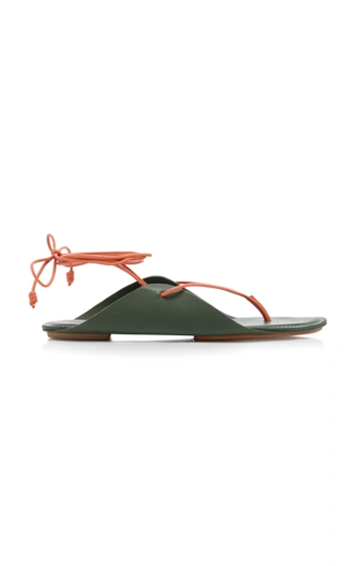 Shop Ulla Johnson Aidy Leather Sandals In Blue